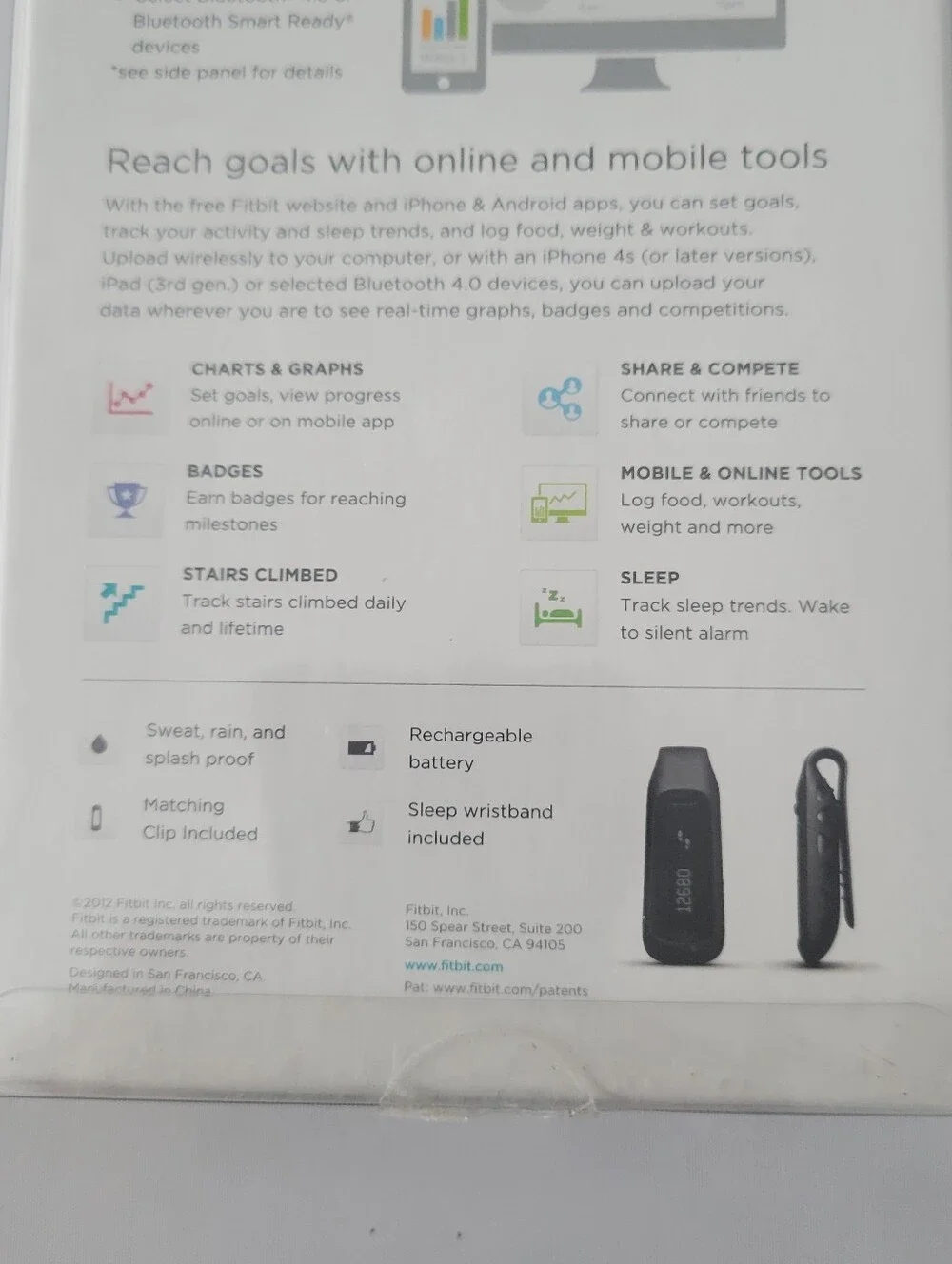 FitBit ONE Black Wireless Activity + Sleep Tracker Dongle 2012 SEALED